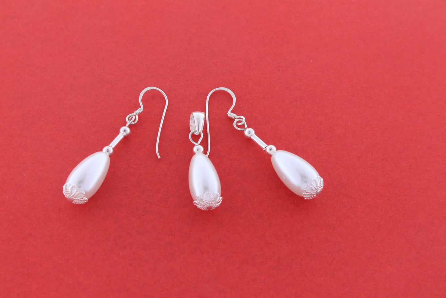 Set argint cu perla 36S1521